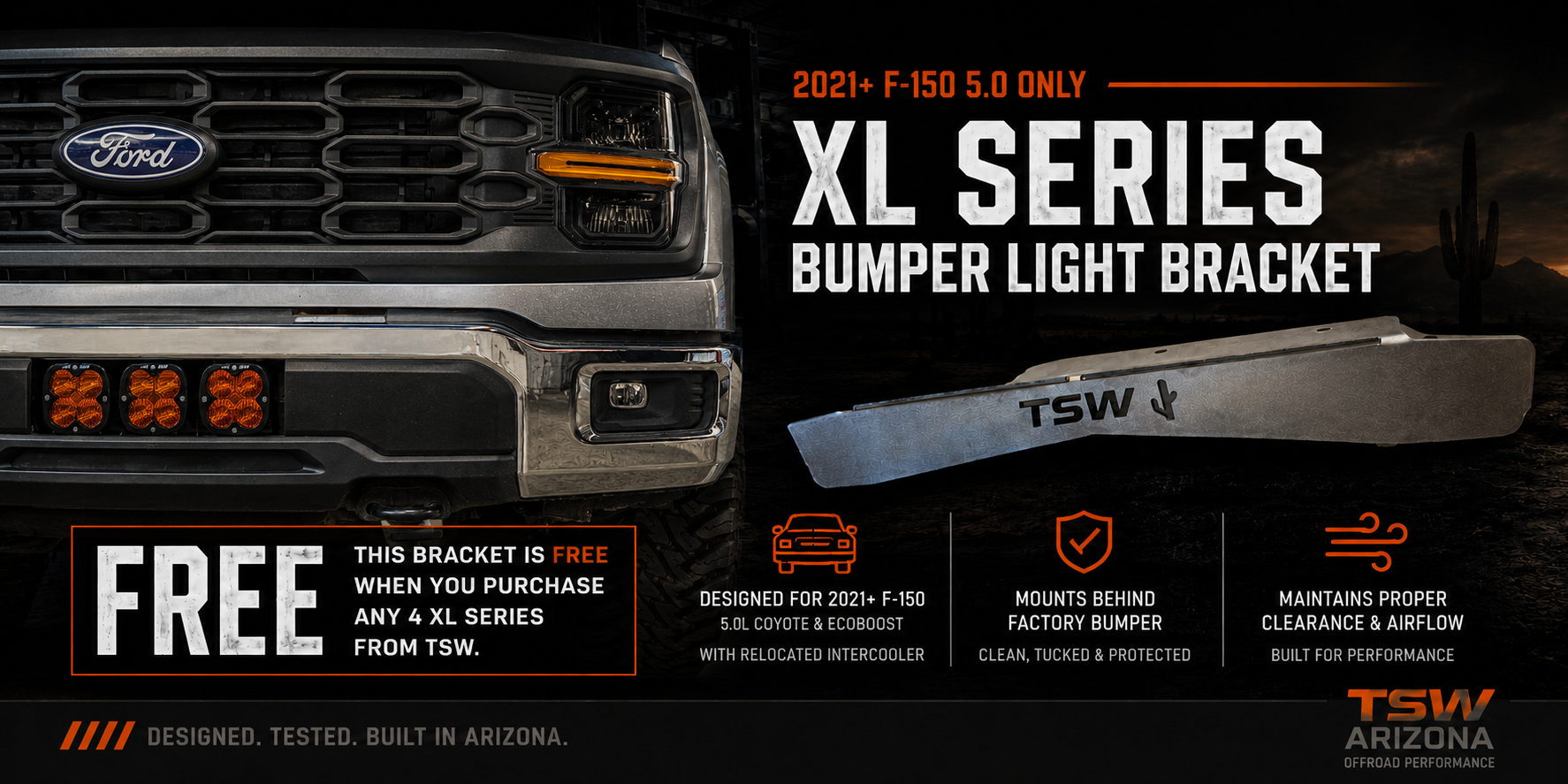 XL Series Bumper Light Bracket — Free with 4 XL Series