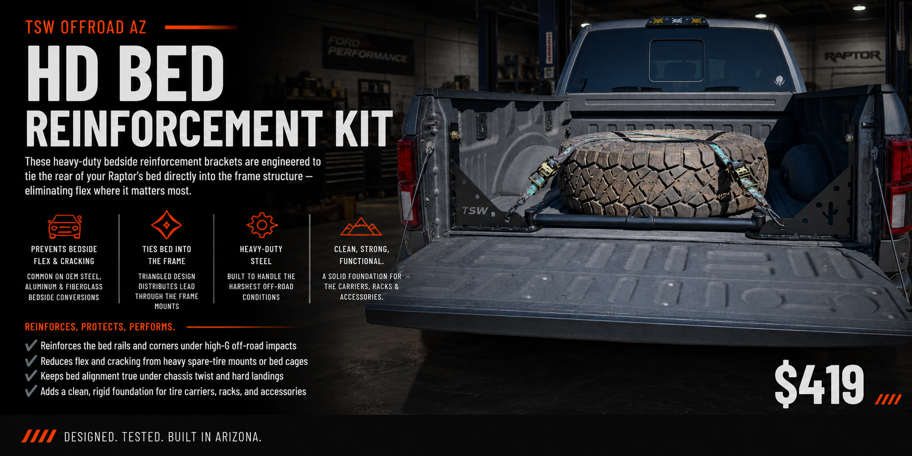 TSW HD Bed Reinforcement Kit — $419
