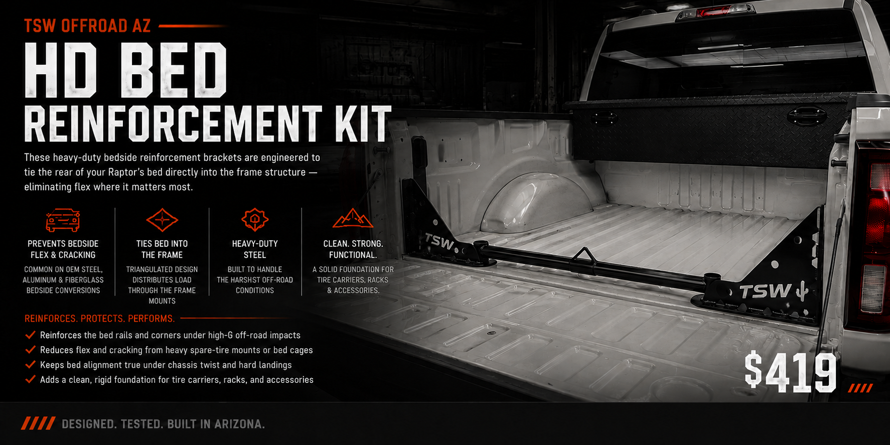 TSW HD Bed Reinforcement Kit — $419